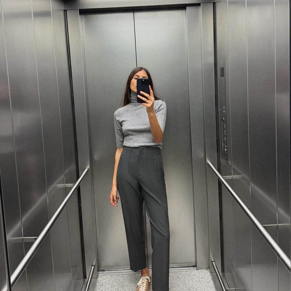 ZARA HIGH-WAIST TROUSERS SIZE S 1608/431/807